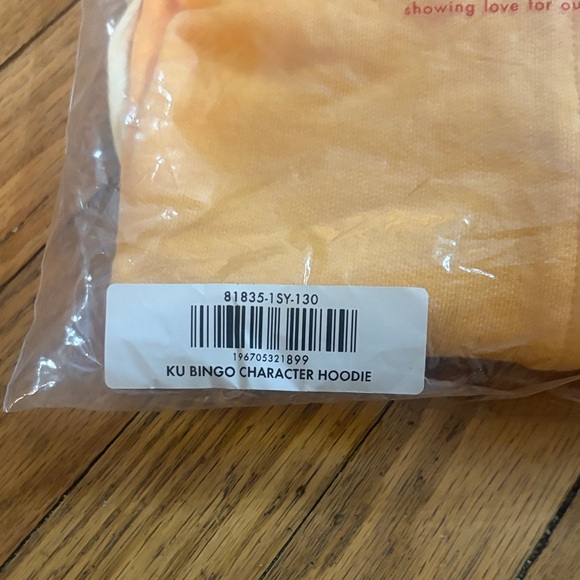 Hanna Andersson Orange Bingo Hoodie for Kids* Unisex - Picture 3 of 5